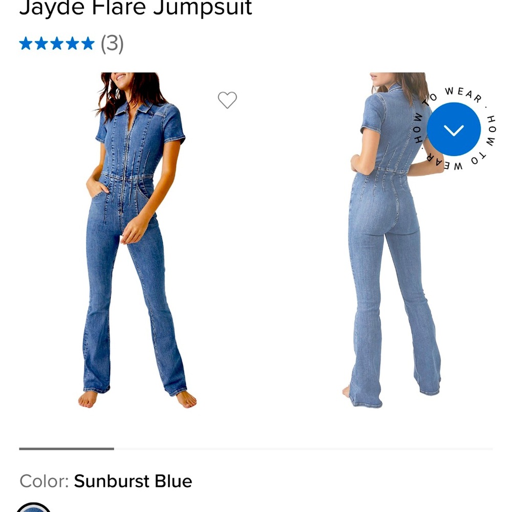 COPY - Free People denim jumpsuit Jayde Flare